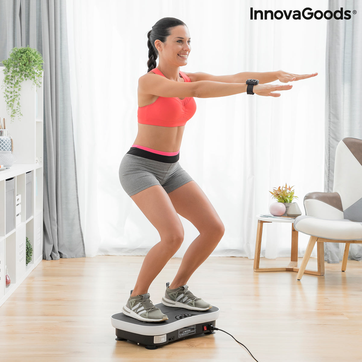 Vibration Training Plate with Accessories and Exercise Guide Vybeform