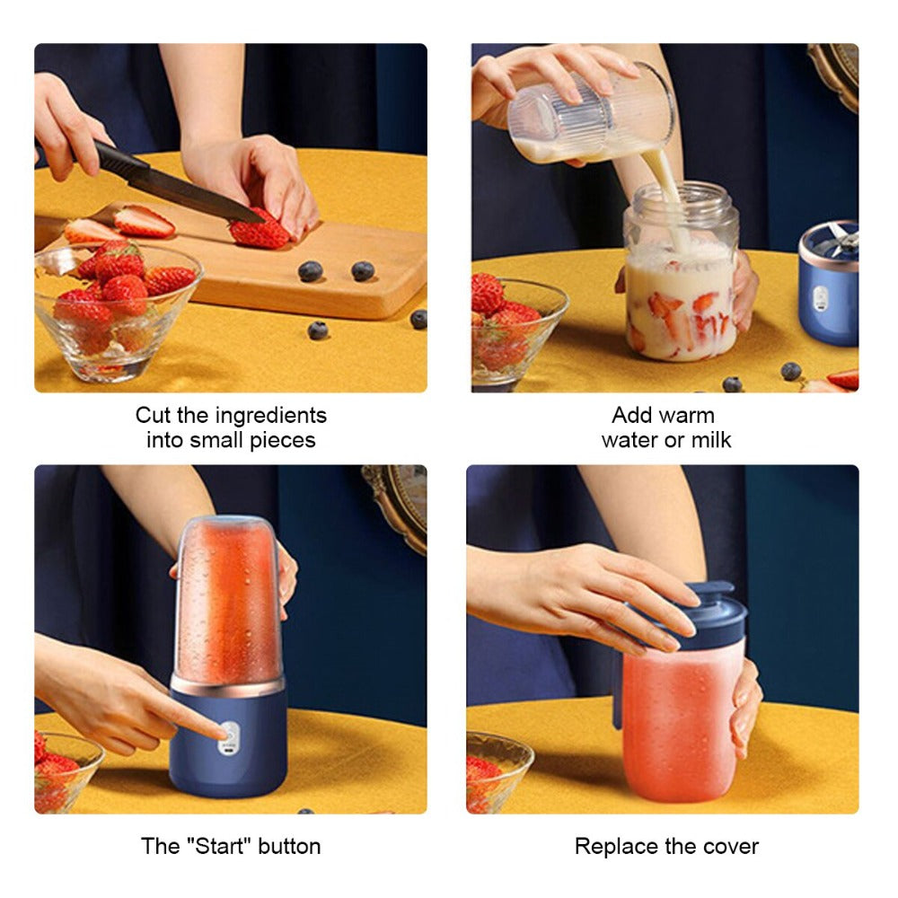 πͺ Power Her Blender β 6-Blade Portable Juice Mixer (400ml)