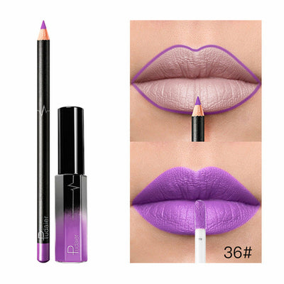 36 Color Matte Lip Gloss Lip Liner Matte Matte Lip Glaze Lipstick Pencil