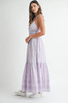 MABLE Eyelet Lace Maxi Dress With Side Strap Details