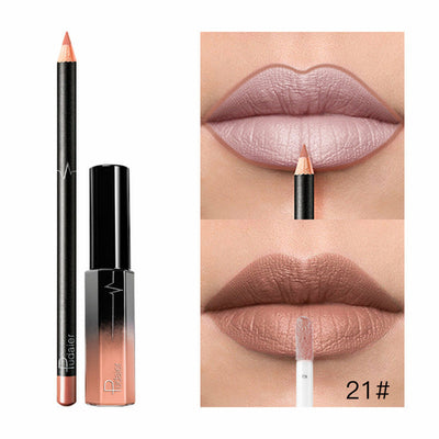36 Color Matte Lip Gloss Lip Liner Matte Matte Lip Glaze Lipstick Pencil