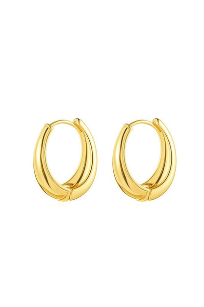 14K STAINLESS STEEL EVERYDAY HUGGIE EARRINGS