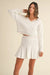 MABLE V-Neck Varsity Crop Knit Sweater and Skirt Set