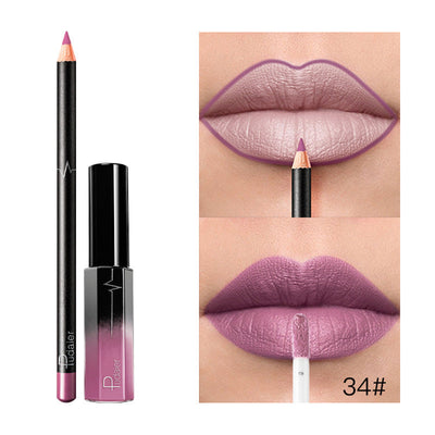 36 Color Matte Lip Gloss Lip Liner Matte Matte Lip Glaze Lipstick Pencil