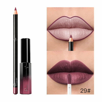 36 Color Matte Lip Gloss Lip Liner Matte Matte Lip Glaze Lipstick Pencil