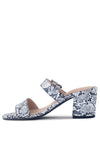 Doodle Animal Print Block Heel Sandals