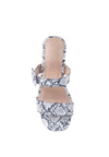 Doodle Animal Print Block Heel Sandals