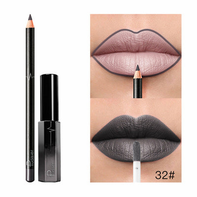 36 Color Matte Lip Gloss Lip Liner Matte Matte Lip Glaze Lipstick Pencil