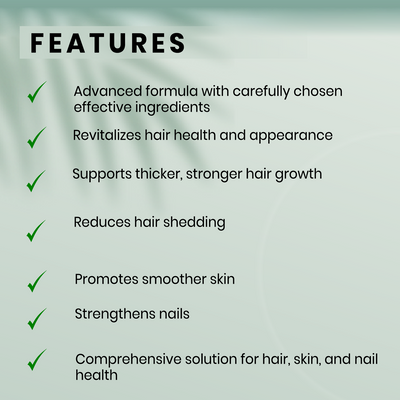 Women and Men Hair, Skin, Nails Plus Extra Strength Biotin 5000mcg,