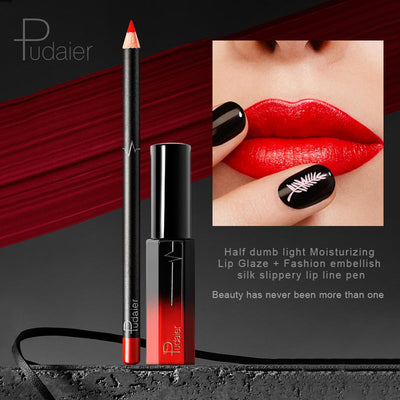 36 Color Matte Lip Gloss Lip Liner Matte Matte Lip Glaze Lipstick Pencil