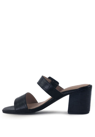 Doodle Animal Print Block Heel Sandals