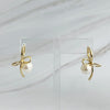 Bowed With Pearl Drop Earrings