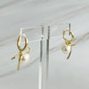 Bowed With Pearl Drop Earrings