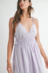 MABLE Eyelet Lace Maxi Dress With Side Strap Details