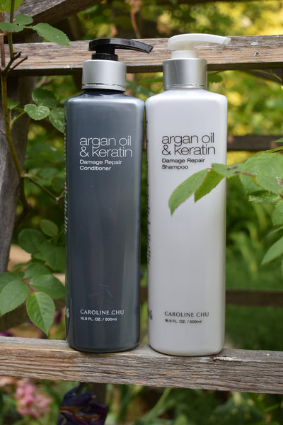 Caroline Chu Argan Oil & Keratin Damage Repair Haircare Duo